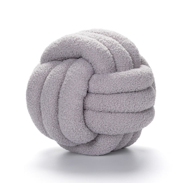 Geknoopt Designkussen – Zachte Teddy Stof | CloudKnot
