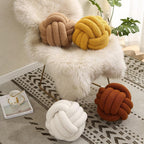 Geknoopt Designkussen – Zachte Teddy Stof | CloudKnot