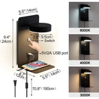 FlowDock | Minimalistische LED Wandlamp – Geïntegreerde USB Poort – Modern Design