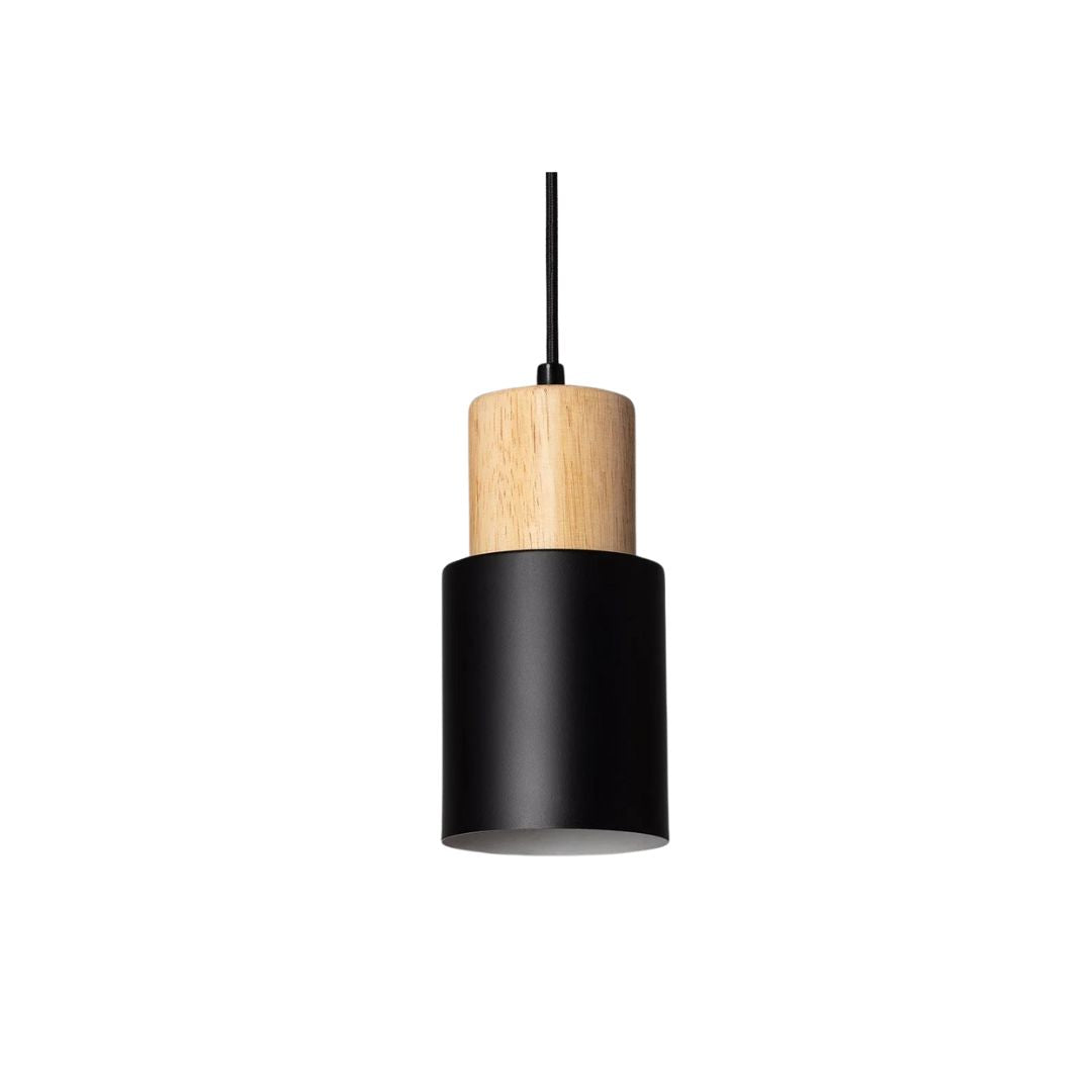 Otis | Cilinder Hanglamp – Metaal & Hout – Modern Design
