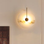 Alba | Wandlamp van Albast met Art Deco Design