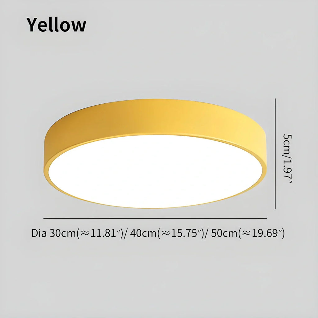 Platte LED Plafondlamp – Kleurrijk Design – Rond | Pastello