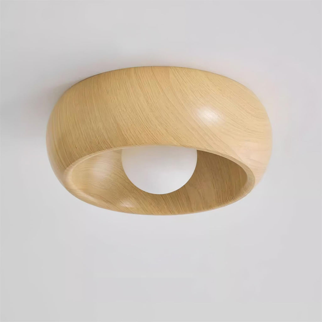 LED Plafondlamp Houtlook – Minimalistisch Design – Rond | Albonara