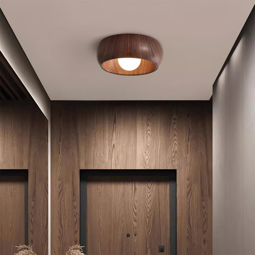 LED Plafondlamp Houtlook – Minimalistisch Design – Rond | Albonara