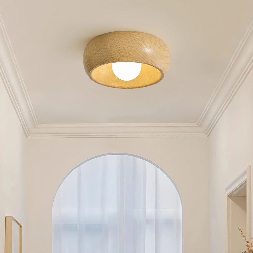 LED Plafondlamp Houtlook – Minimalistisch Design – Rond | Albonara