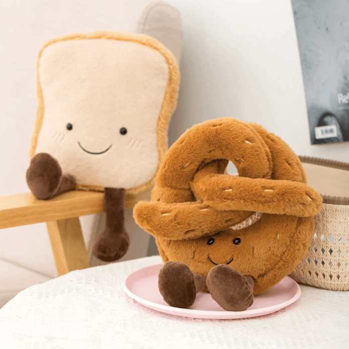 Pane Amico | Pluche Ontbijt Knuffels – Super Zacht – Decoratieve Kussens – Uniek Cadeau