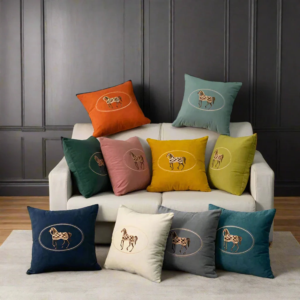 Eques | Fluweel Kussenhoes – Decoratief 45x45 • (x1/x2/x4/x6)