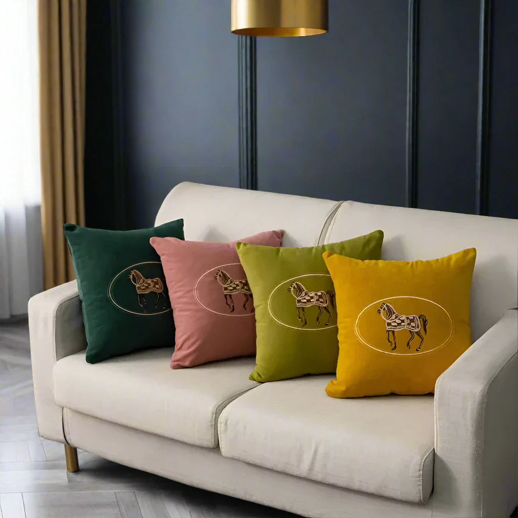 Eques | Fluweel Kussenhoes – Decoratief 45x45 • (x1/x2/x4/x6)