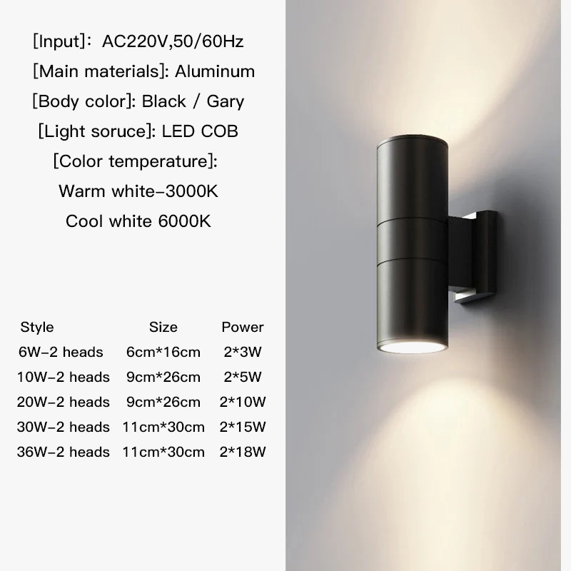 Dorma | Aluminium Buitenwandlamp (Waterdicht & IP65)