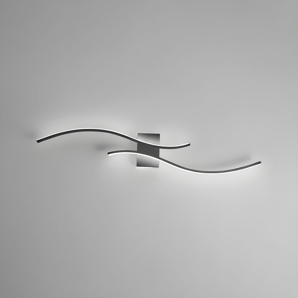 Sinu | Artistieke LED Wandlamp – Modern Golvend Design met Indirect Licht