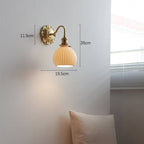 Vittoria | Vintage Keramische Wandlamp – Antiek Messing – Handgemaakt Karakter