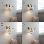 Vittoria | Vintage Keramische Wandlamp – Antiek Messing – Handgemaakt Karakter