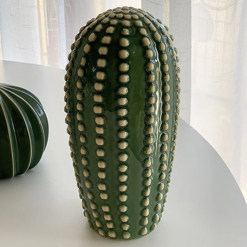 Xavi | Creatieve Keramieken Cactus Ornamenten – Modern Woestijn Design met Glanzend Glazuur