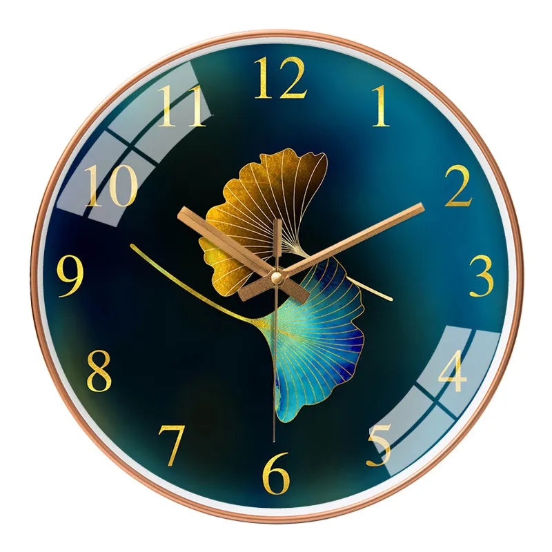 Fiorina | Geluidsloze Bloemenwandklok – Elegant Romantisch Design – 25 cm – Stil Kwartsuurwerk