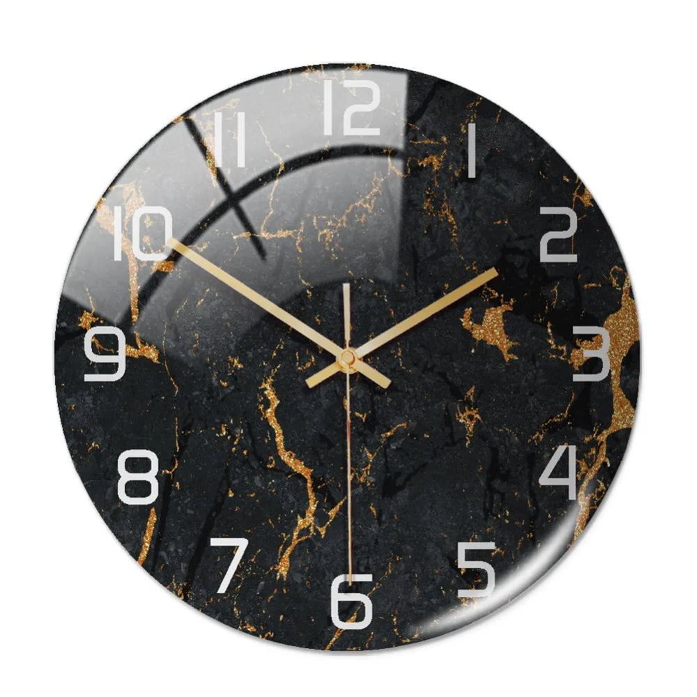 VenaLuxe | Moderne Wandklok in Marmer-look – Hoogwaardig Acryl – 30 cm