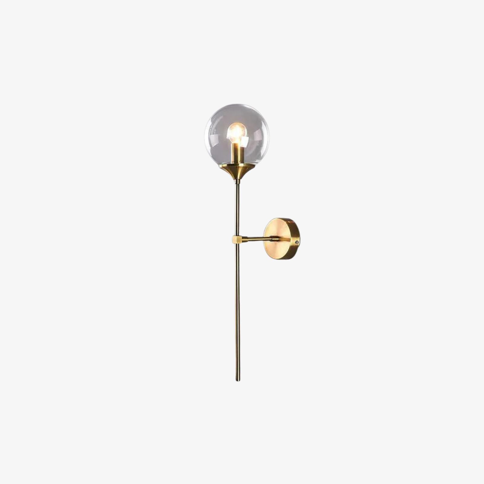 Lior | Elegante Verticale Wandlamp met Glazen Bol