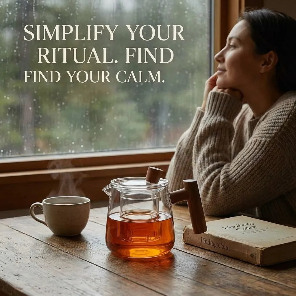 Fumo Legno | Luxe Borosilicaat Glazen Theepot – Houten Handvat – 550 ml