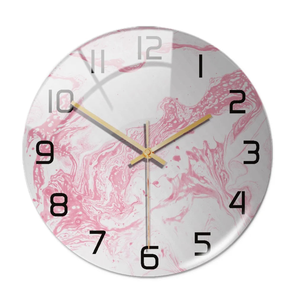 VenaLuxe | Moderne Wandklok in Marmer-look – Hoogwaardig Acryl – 30 cm
