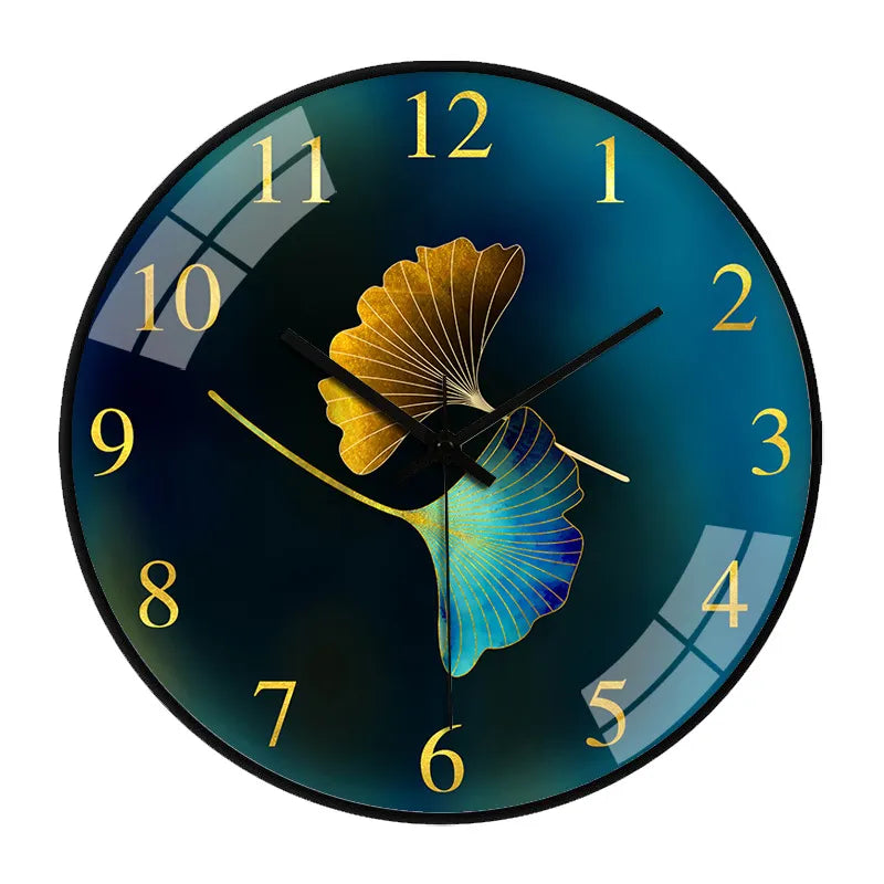 Fiorina | Geluidsloze Bloemenwandklok – Elegant Romantisch Design – 25 cm – Stil Kwartsuurwerk
