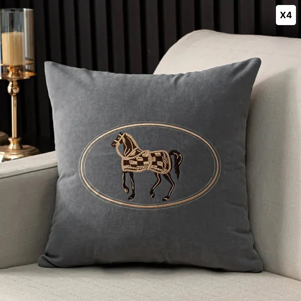 Eques | Fluweel Kussenhoes – Decoratief 45x45 • (x1/x2/x4/x6)