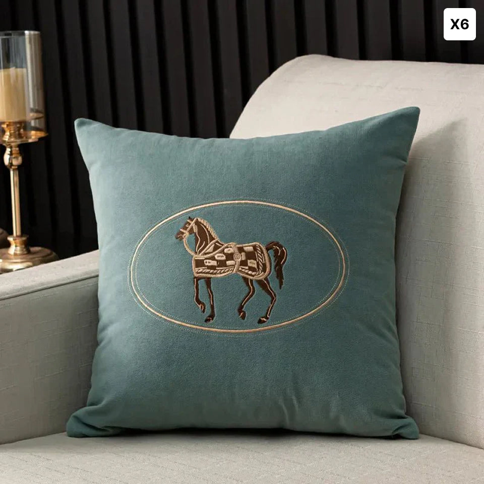 Eques | Fluweel Kussenhoes – Decoratief 45x45 • (x1/x2/x4/x6)