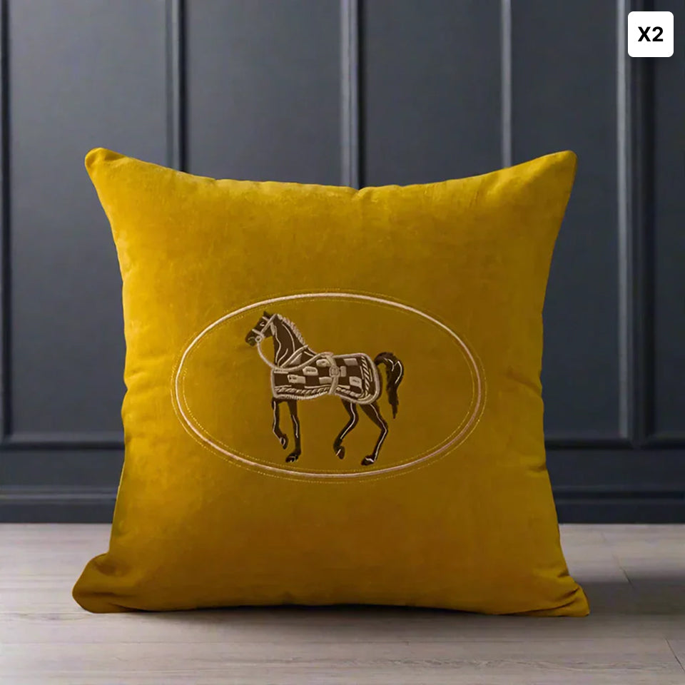 Eques | Fluweel Kussenhoes – Decoratief 45x45 • (x1/x2/x4/x6)