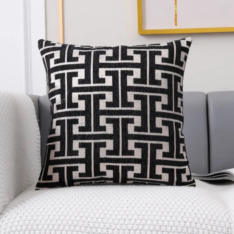 Jacquard | Elegante Kussenhoes met Tijdloos Motief