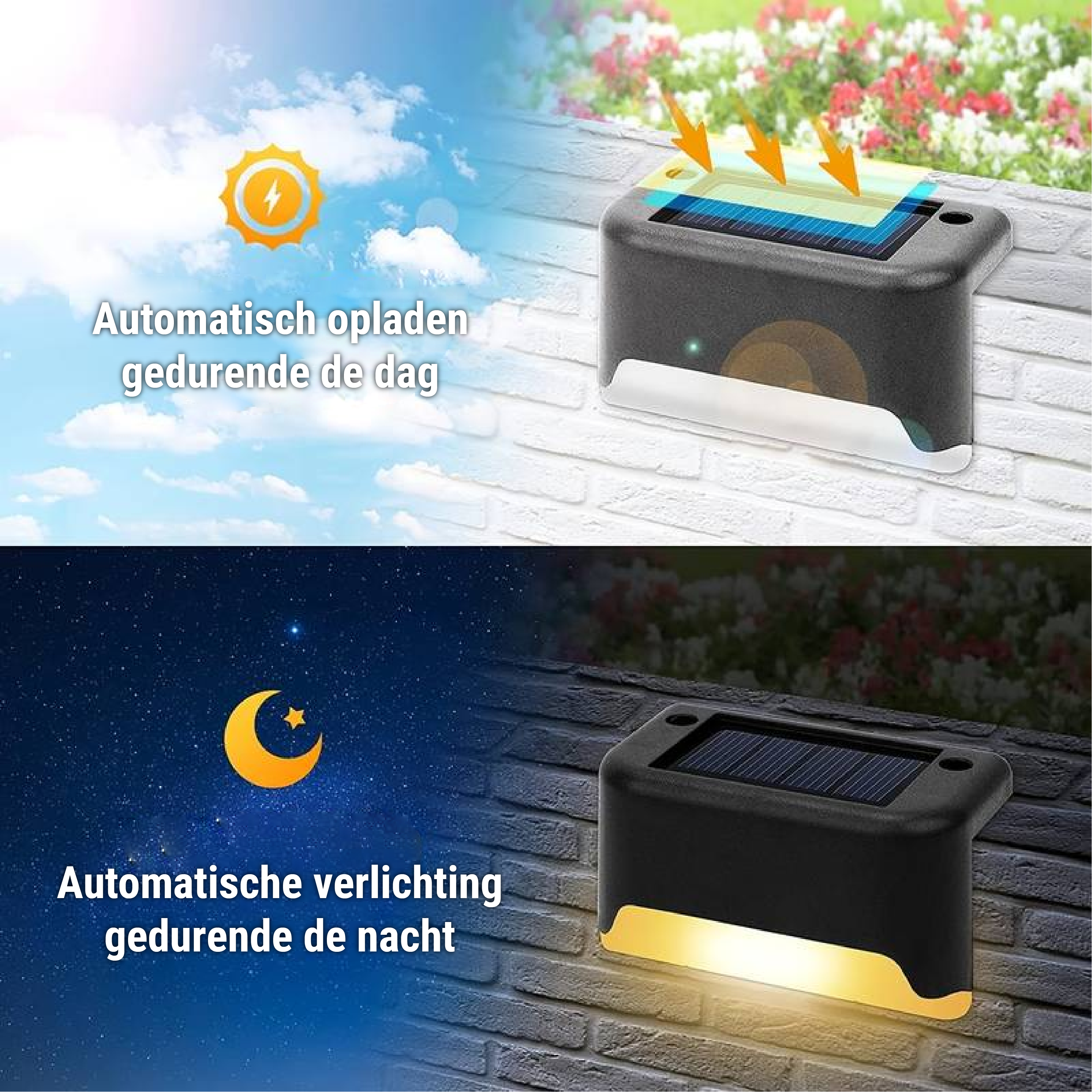 Solix | Elegante Draadloze Solar Wandlamp