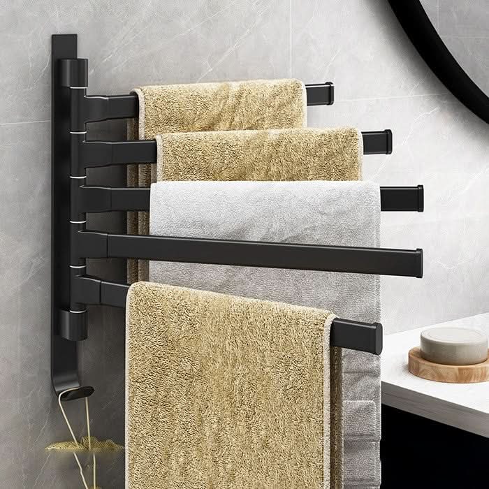 Braccio Nero | Moderne Handdoekhouder – 5 Draaibare Armen