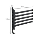 Braccio Nero | Moderne Handdoekhouder – 5 Draaibare Armen