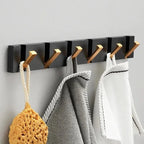 Gancio Fold | Luxe Inklapbare Wandhaken – Ruimtebesparend Aluminium – Zwart & Goud