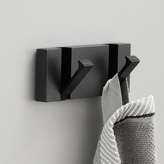 Gancio Fold | Luxe Inklapbare Wandhaken – Ruimtebesparend Aluminium – Zwart & Goud