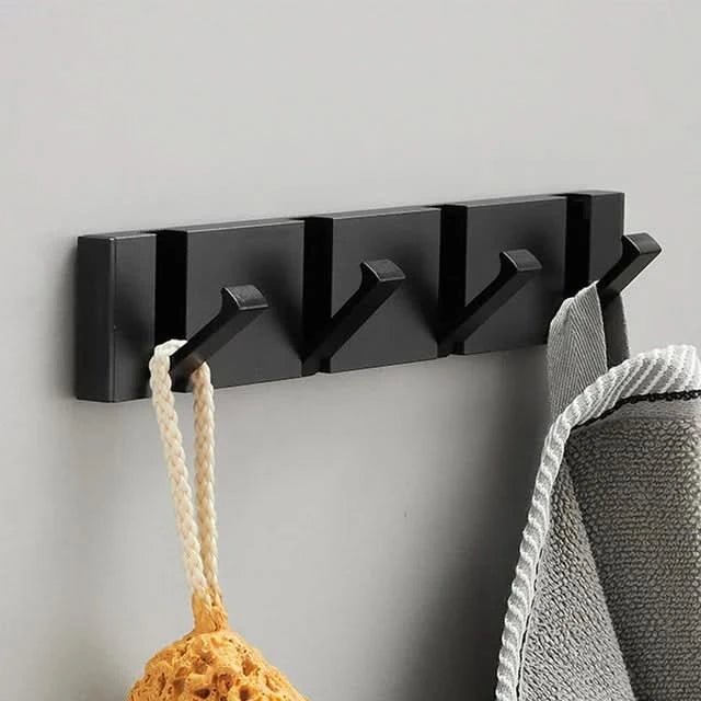 Gancio Fold | Luxe Inklapbare Wandhaken – Ruimtebesparend Aluminium – Zwart & Goud
