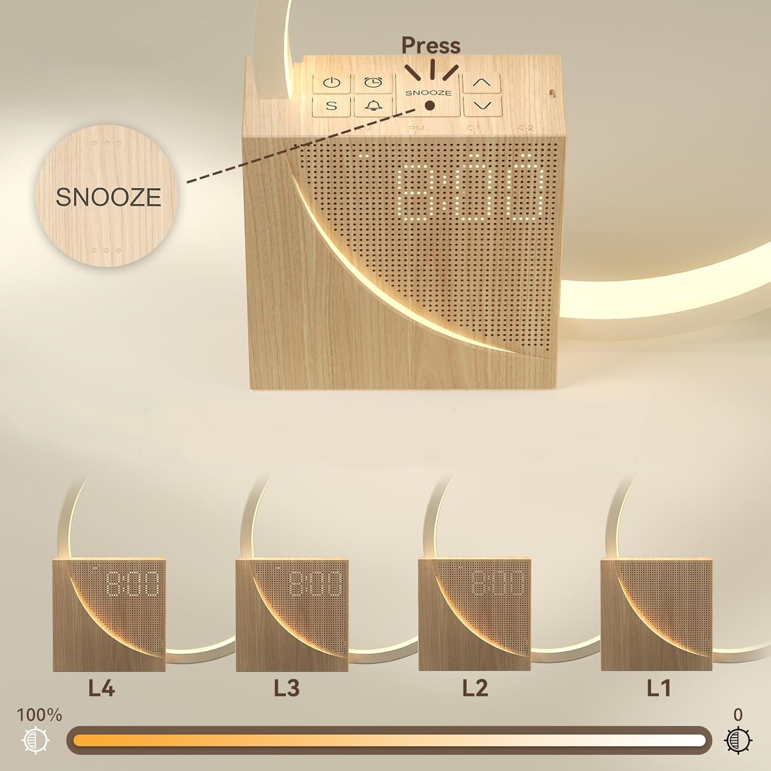 AlbaSerena | Slimme Zonsopgangwekker – LED Lichtsimulatie – Natuurgeluiden