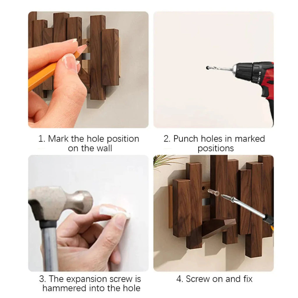 WoodWave | Design Kapstok met Luxe Noten- of Beukenhout