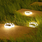PawGlow | Solar Tuinverlichting – Pootafdruk Design – Warmwit LED – Set voor Hondenliefhebbers