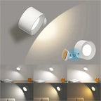 Draadloze Wandlamp – 360° Draaibaar – USB-Oplaadbaar | Gira Luce