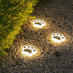 PawGlow | Solar Tuinverlichting – Pootafdruk Design – Warmwit LED – Set voor Hondenliefhebbers
