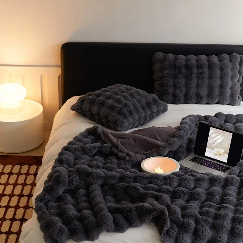 CloudHug | Ultra-Zachte Faux-Fur Plaid voor Luxe Comfort