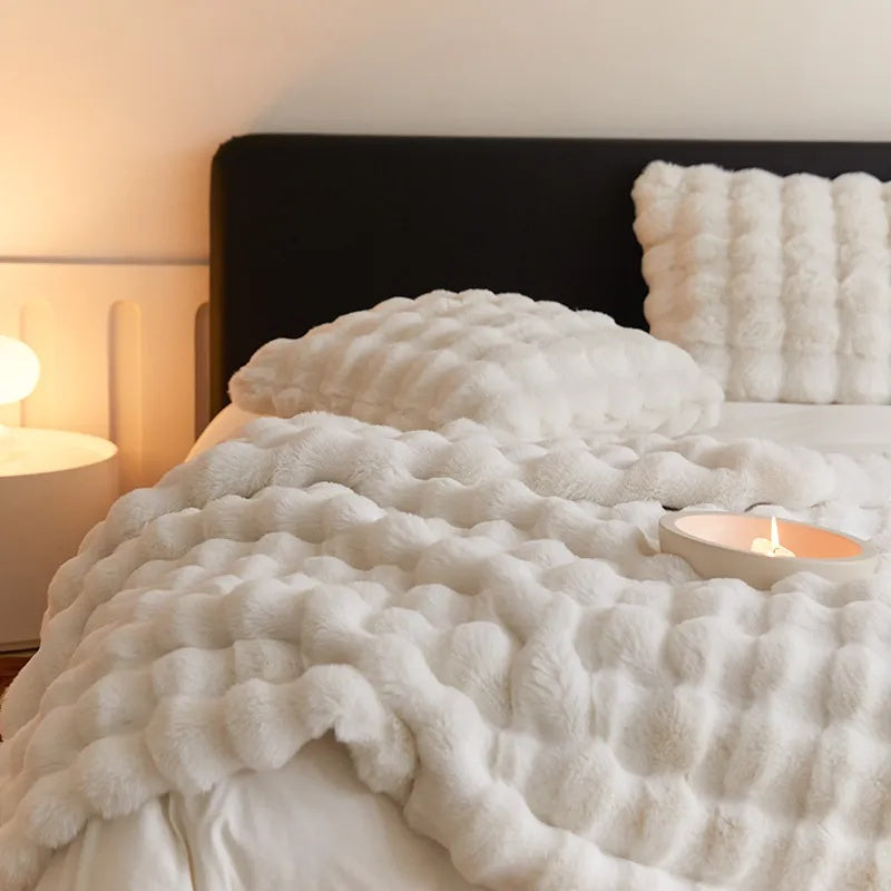 CloudHug | Ultra-Zachte Faux-Fur Plaid voor Luxe Comfort