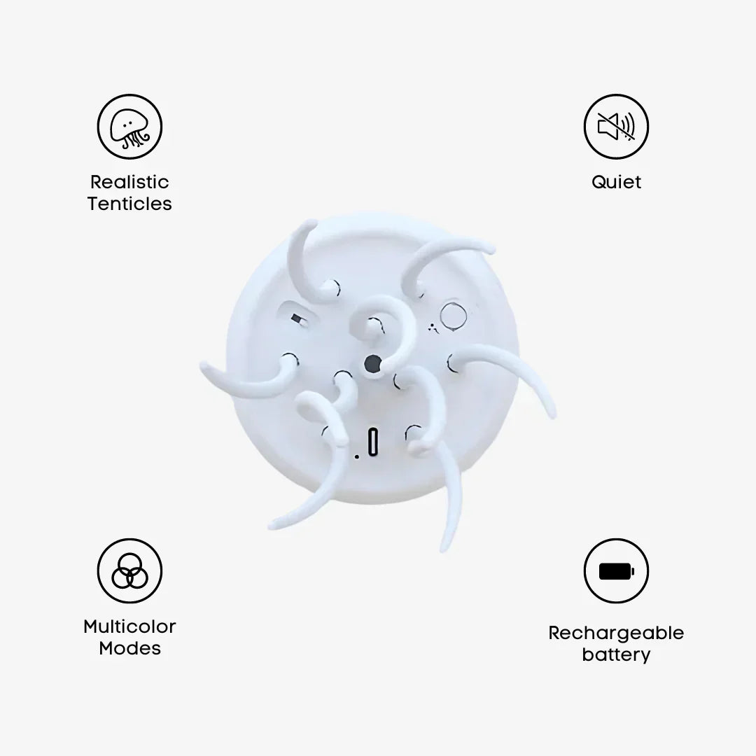 AquaZen | LED Kwallenlamp – Kleurwisselend – Bewegingseffect – Oplaadbaar & USB-C