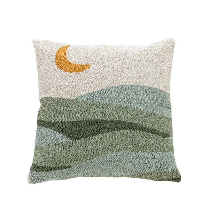 Levv | Abstracte Getufte Kussenhoezen – Zacht Velvet met Modern Landschapsontwerp