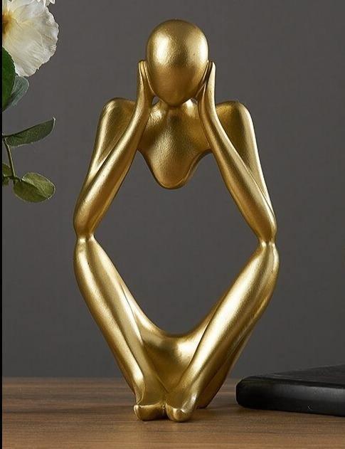 Mente | Abstracte Denker Sculptuur met Moderne Elegantie
