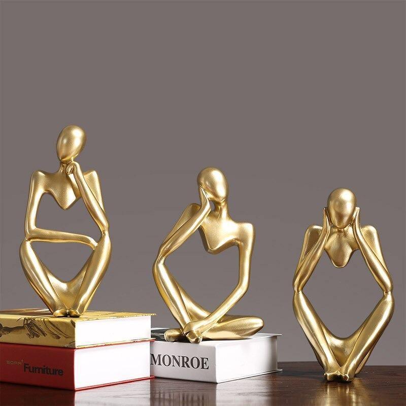 Mente | Abstracte Denker Sculptuur met Moderne Elegantie