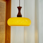 Zeylo | Retro Glas & Hout Hanglamp