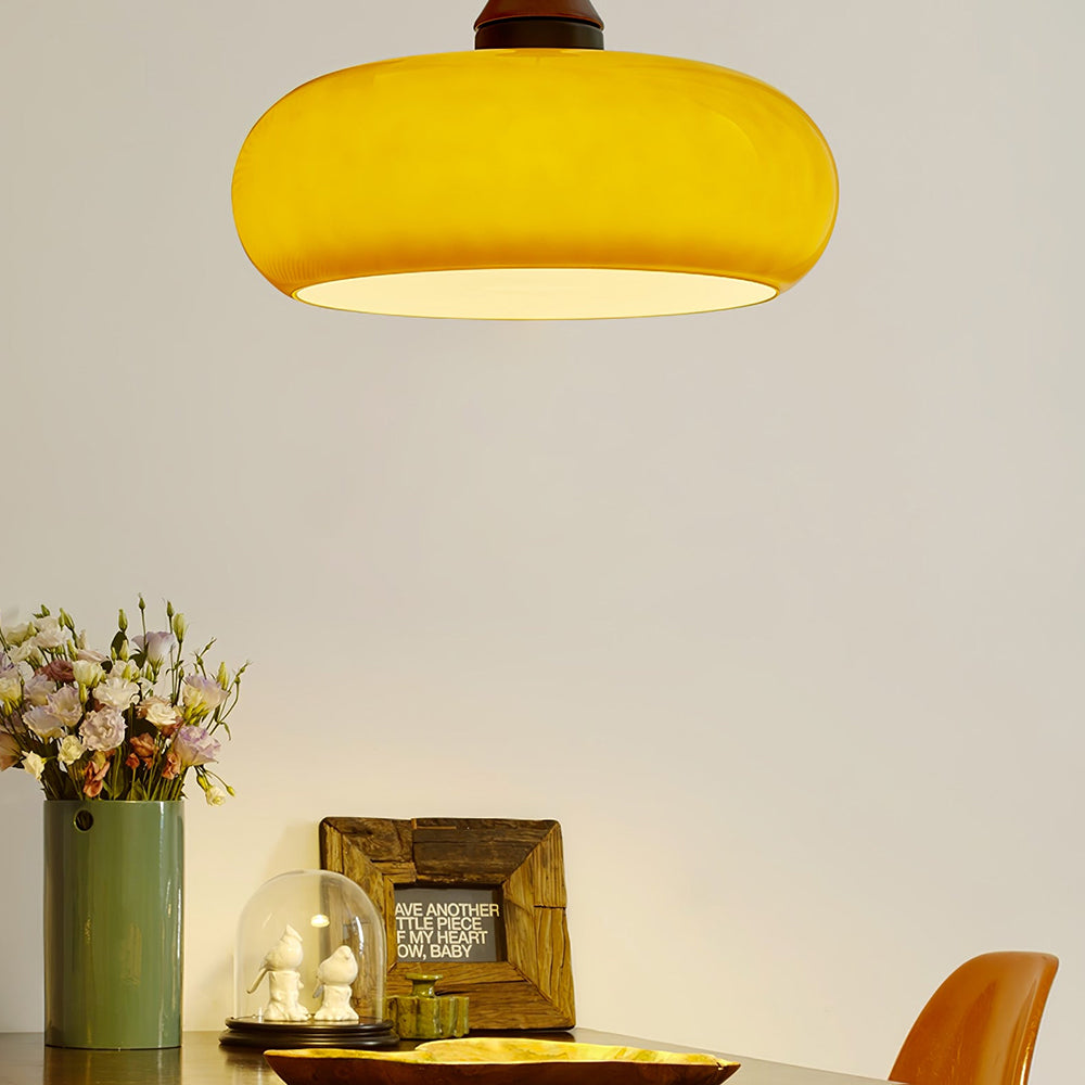 Zeylo | Retro Glas & Hout Hanglamp