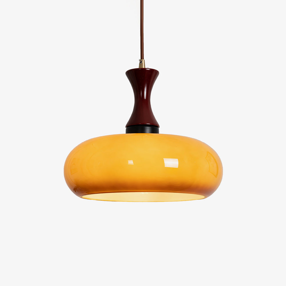 Zeylo | Retro Glas & Hout Hanglamp