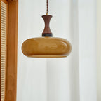 Zeylo | Retro Glas & Hout Hanglamp