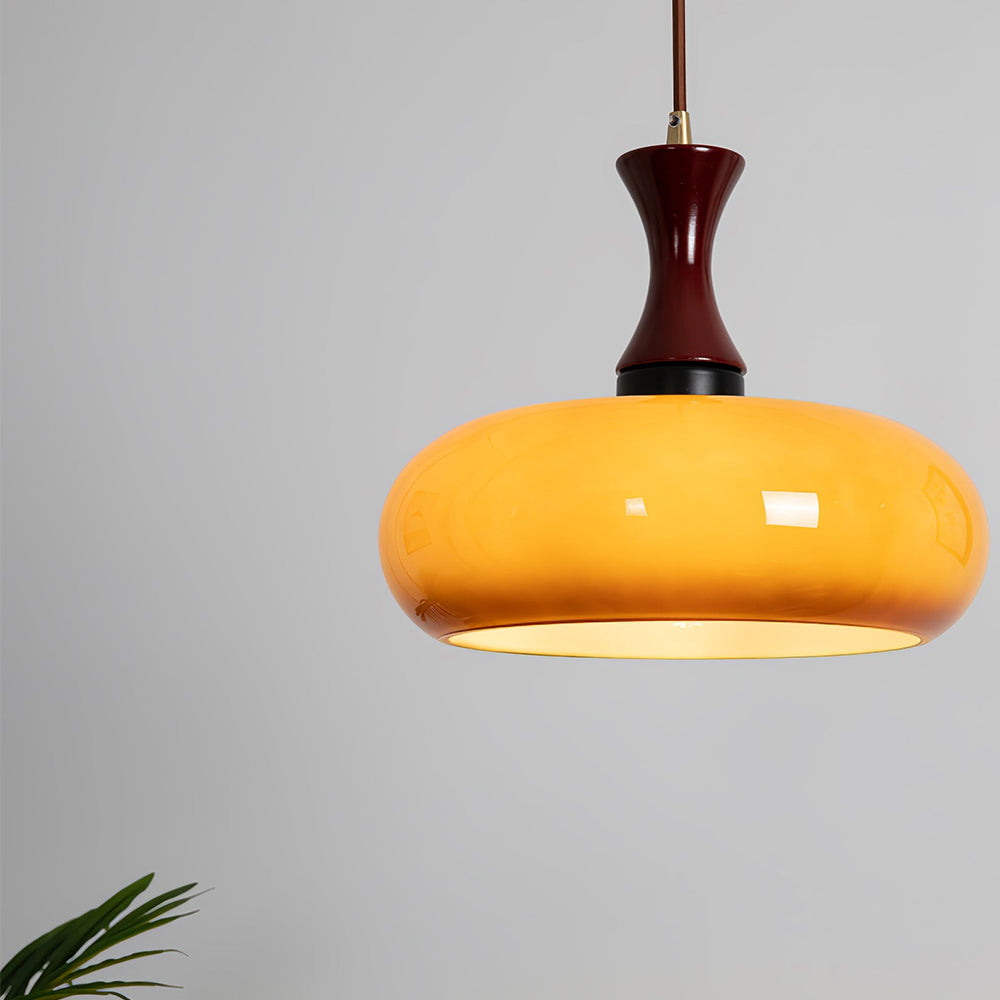 Zeylo | Retro Glas & Hout Hanglamp