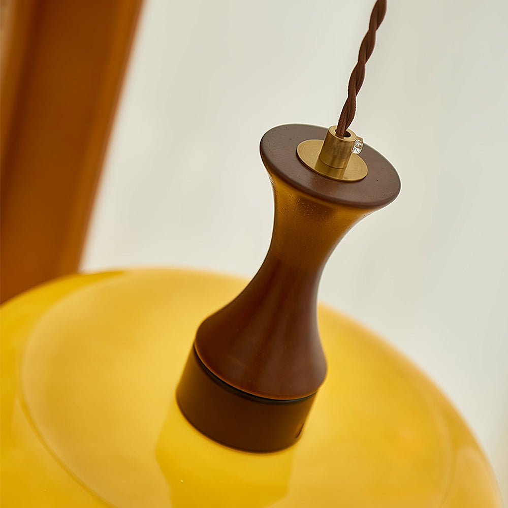 Zeylo | Retro Glas & Hout Hanglamp